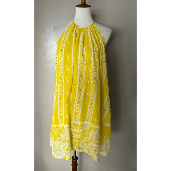 Anthropologie Halter Tunic Mini Dress